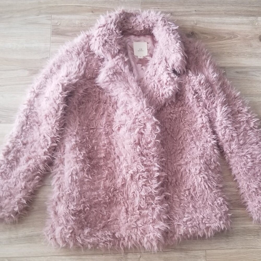 FAUX FUR PLUSH JACKET WOMEN'S SIZE S